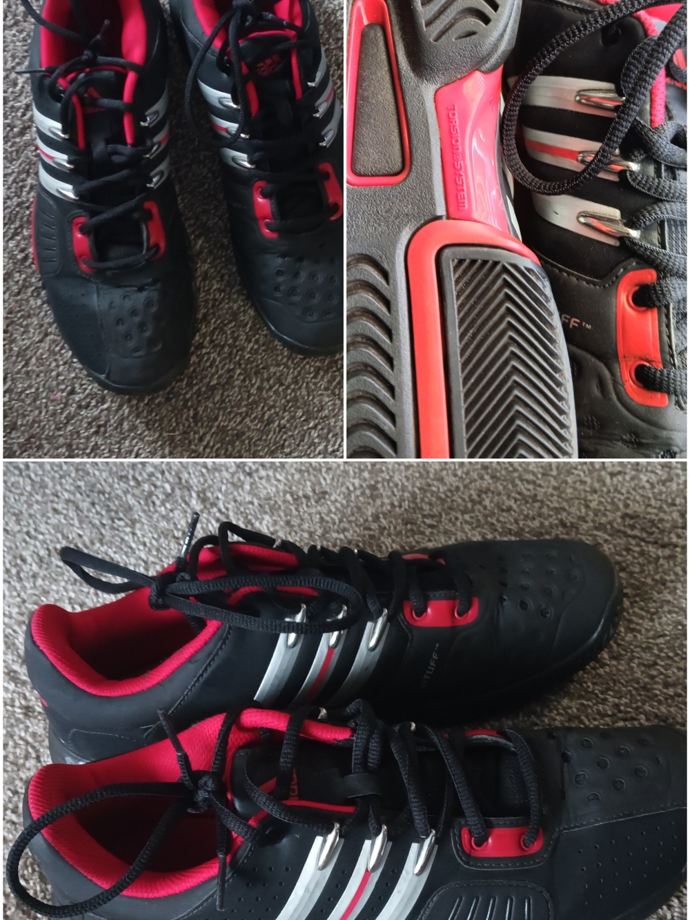 Kids Black and Red Athletic Sneakers - Youth Performance Shoes